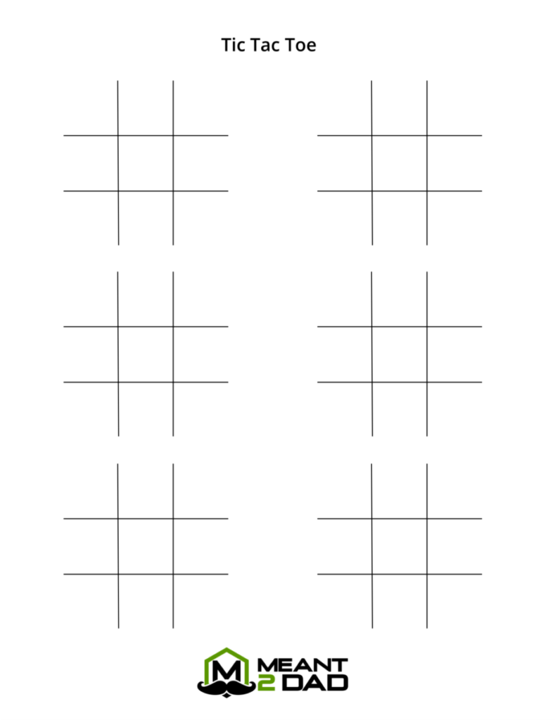 Tic-Tac-Toe Printable Travel Game Printable - FamilyEducation